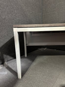 Switch Dark wood 1600*800 metal framed second hand straight desk 3 image
