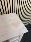 Switch White painted wooden 3 drawer bedside locker with silver handles (H 64 x W 47 x D 37 cm) 2325 2 image
