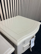 Switch White painted wooden 2 drawer ornate bedside locker- SET OF 2 2325 2 image