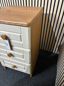 Switch White and oak laminate 3 drawer bedside locker 2325 2 image