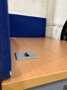 Switch Beech 1200*800 second hand straight desk with silver cantilever frame 2 image