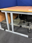 Switch Beech 1200*800 second hand straight desk with silver cantilever frame 3 image