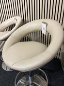 Switch Cream leatherette and chrome high swivel bar stools 3325 2 image