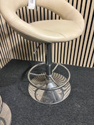Switch Cream leatherette and chrome high swivel bar stools 3325 3 image