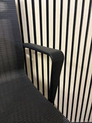 Switch EX DEMO Sirena black mesh multifunction meeting swivel chair with fixed black plastic arms PRICE INC VAT AT 23% 3 image