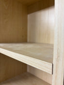 Switch Tall light maple wood narrow shelving unit with open shelves 180Hx30Dx42W 3 image