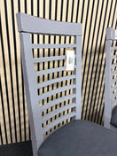 Switch High back solid wood dark grey painted kitchen chair with fabric seat. Qty of 2 image