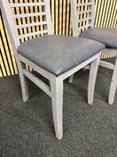 Switch High back solid wood dark grey painted kitchen chair with fabric seat. Qty of 3 image