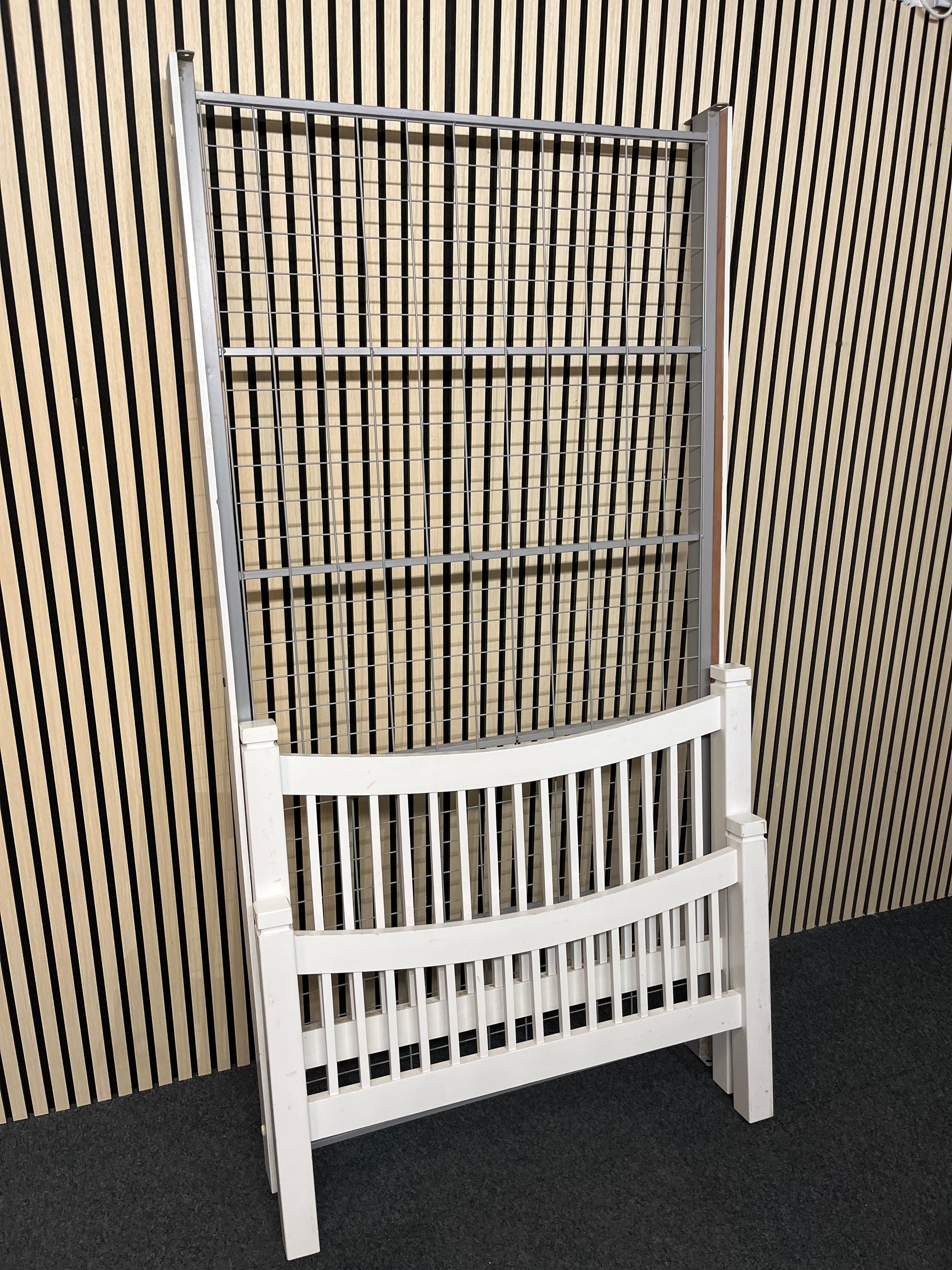 3ft white wooden painted framed high bed frame 2325