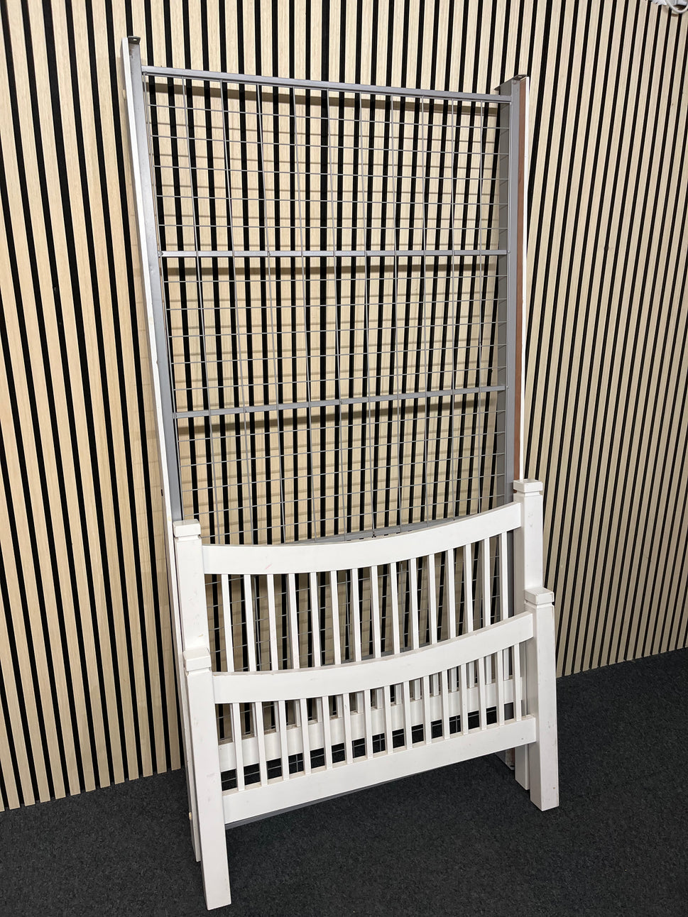 3ft white wooden painted framed high bed frame 2325