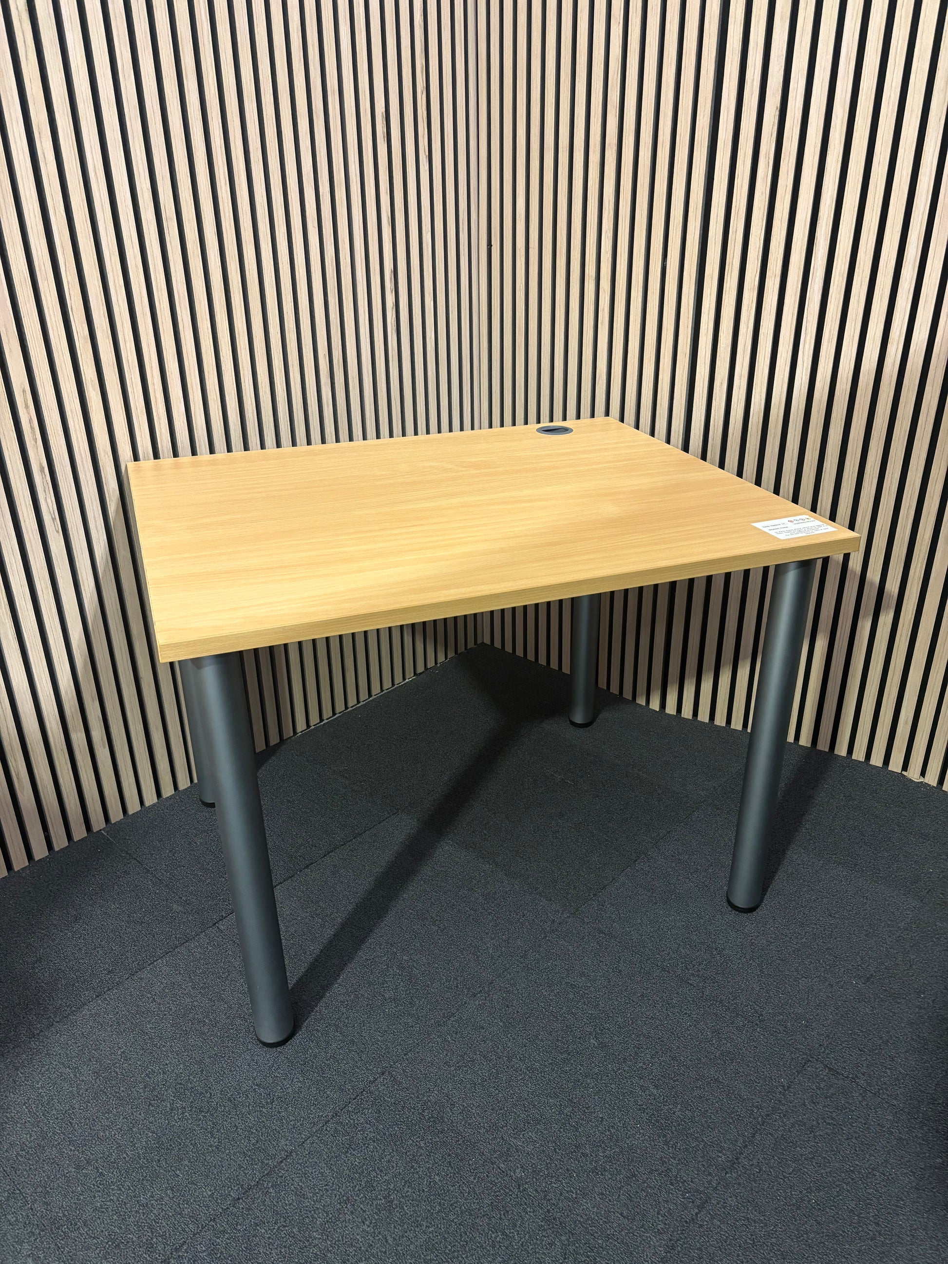 Beech 1200x800 straight study desk with twist off legs
