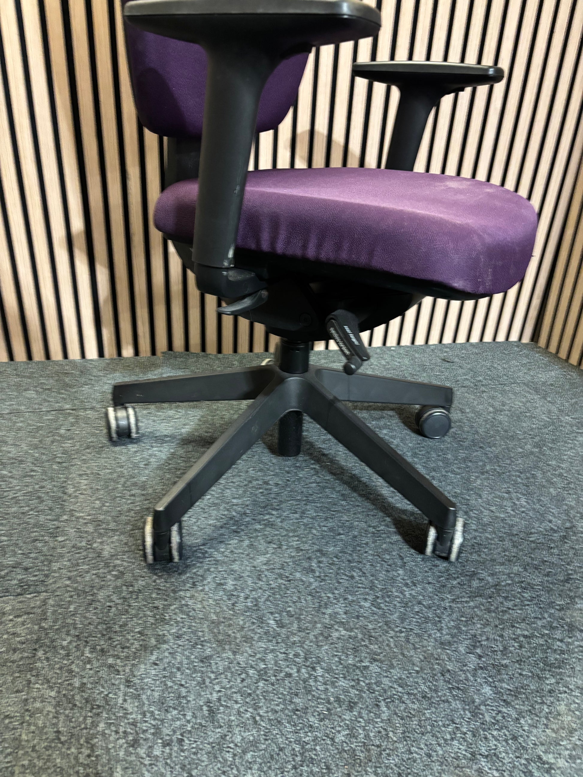 Purple fabric height adjustable swivel with HA arms  3126