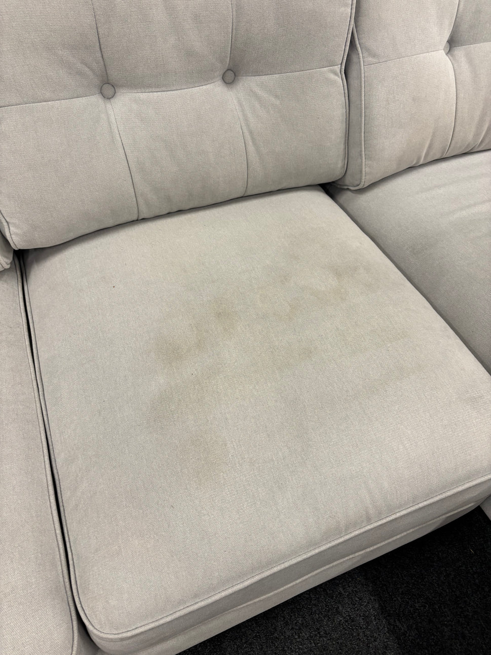 Large grey fabric corner sofa suite 1126