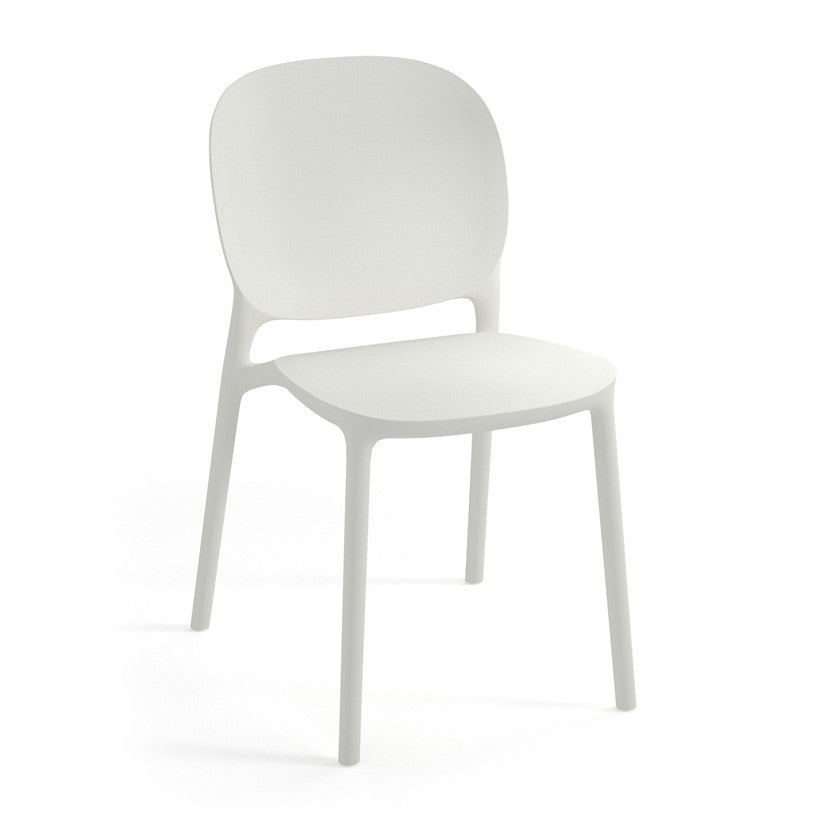 Everly multi-purpose chair with no arms-white