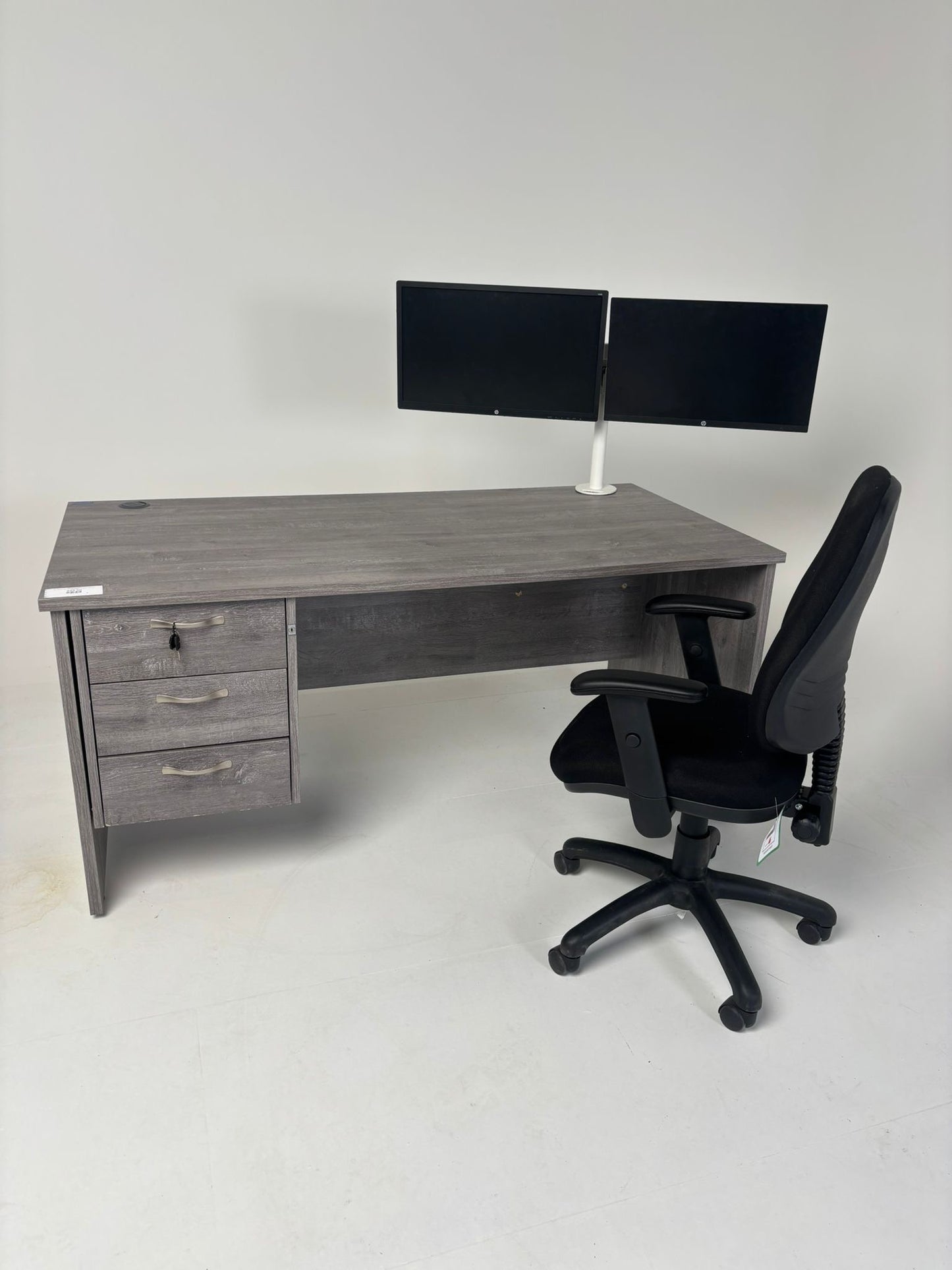 Mobile 3 drawer slim under desk pedestal on castors