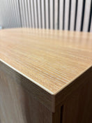 Switch Universal 2 door storage unit in oak laminate with 2 no. internal shelves and key 1090Hx470Dx800W 3 image