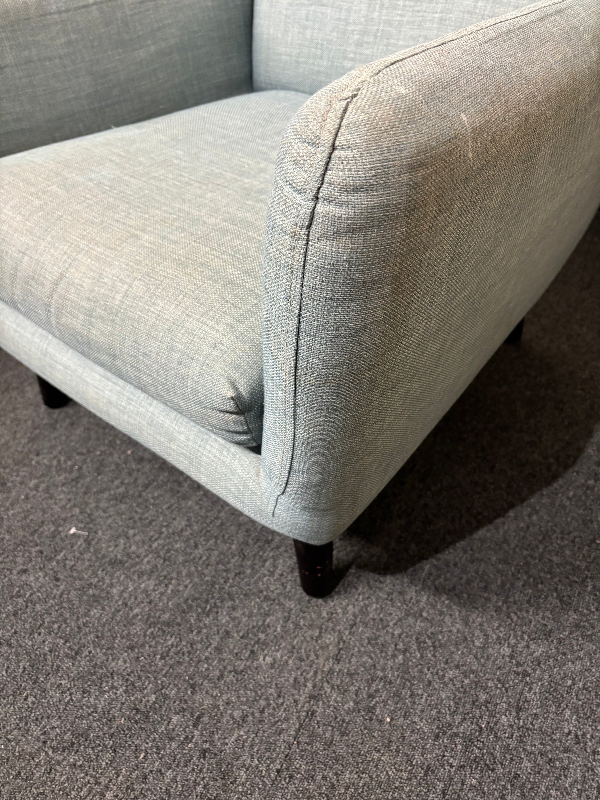 Teal button back armchair  3126