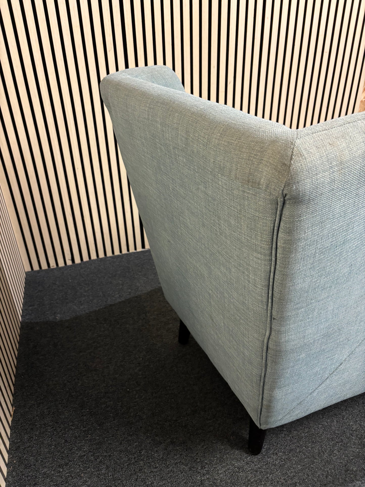 Teal button back armchair  3126