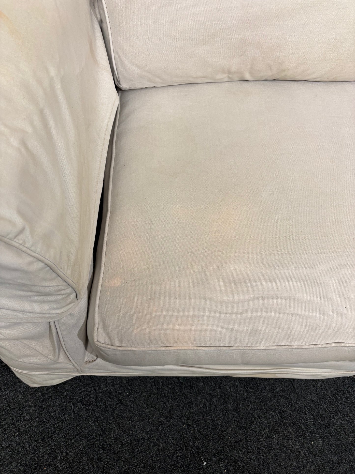 2 seater oatmeal fabric sofa 3126