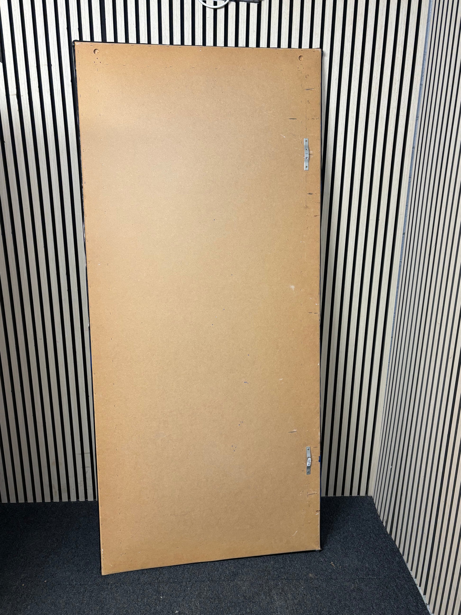 Large dark brown leatherette landscape mirror 2 metres 3126