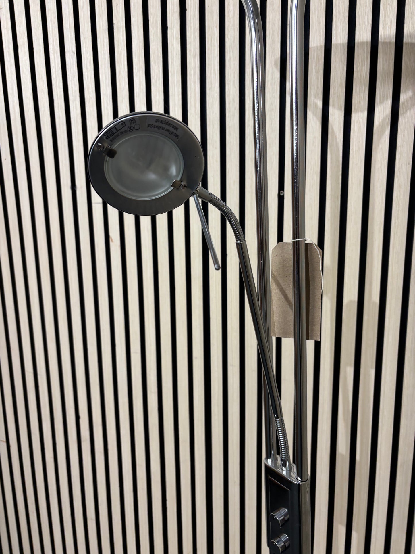 Tall chrome framed standard uplighter 3126