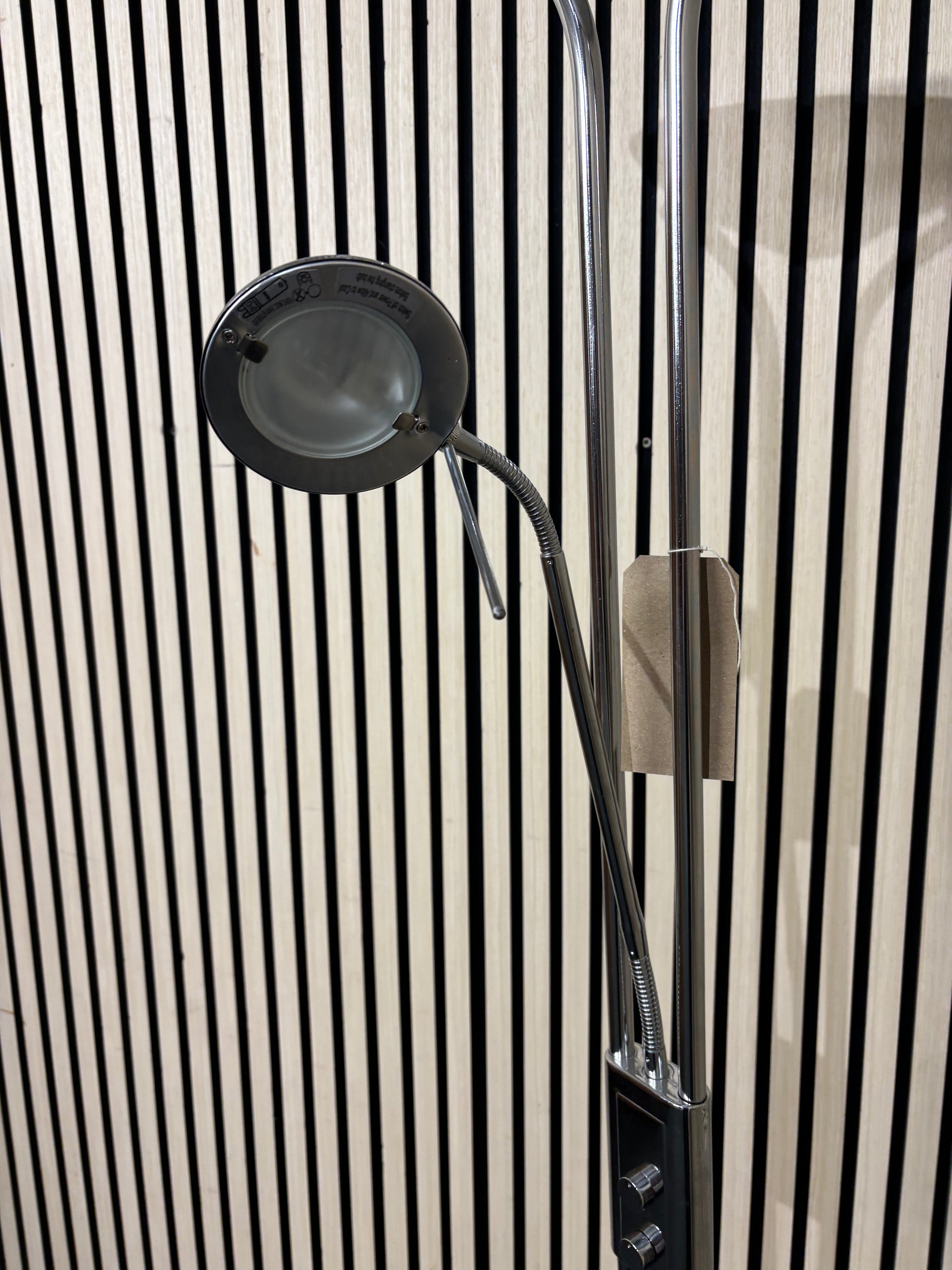 Tall chrome framed standard uplighter 3126