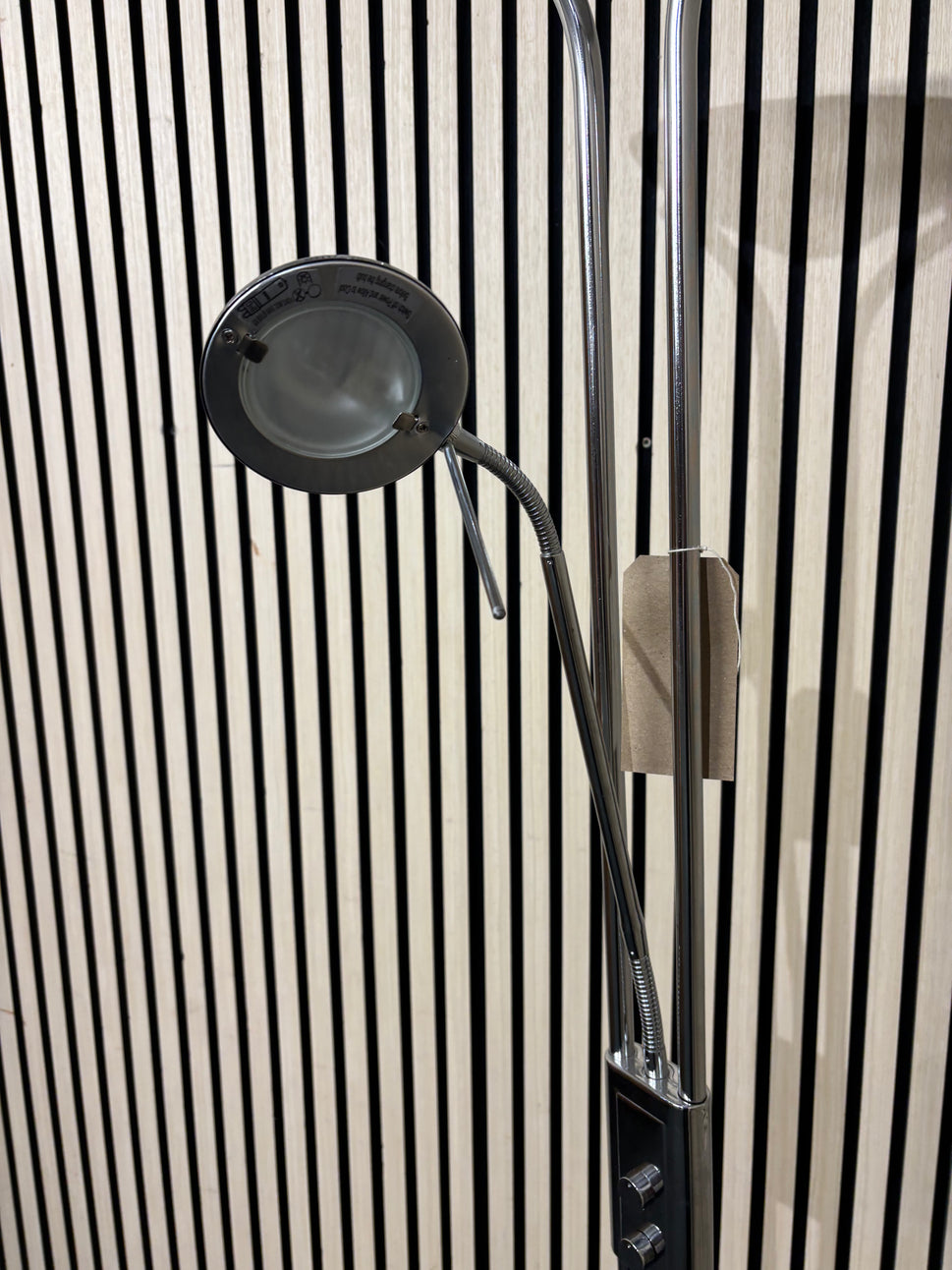 Tall chrome framed standard uplighter 3126