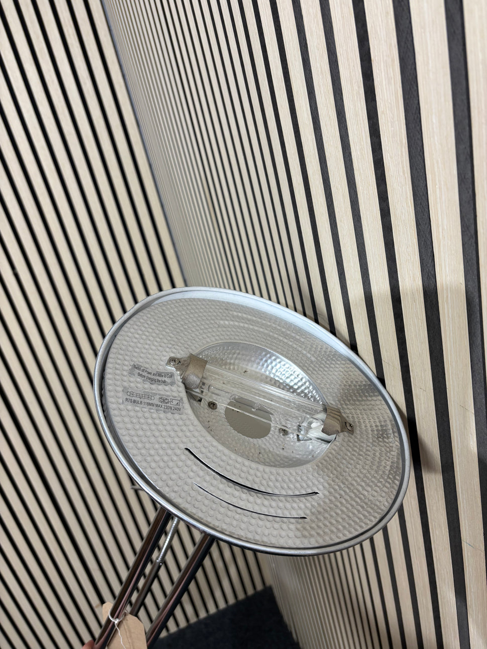 Tall chrome framed standard uplighter 3126
