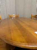 Switch Solid pine framed kitchen table with 6 solid pine spindle back matching chairs (H 74 x W 148 x D 89 cm) 3126 3 image