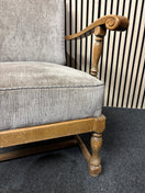 Switch Solid wood, oatmeal fabric armchair 3126 3 image