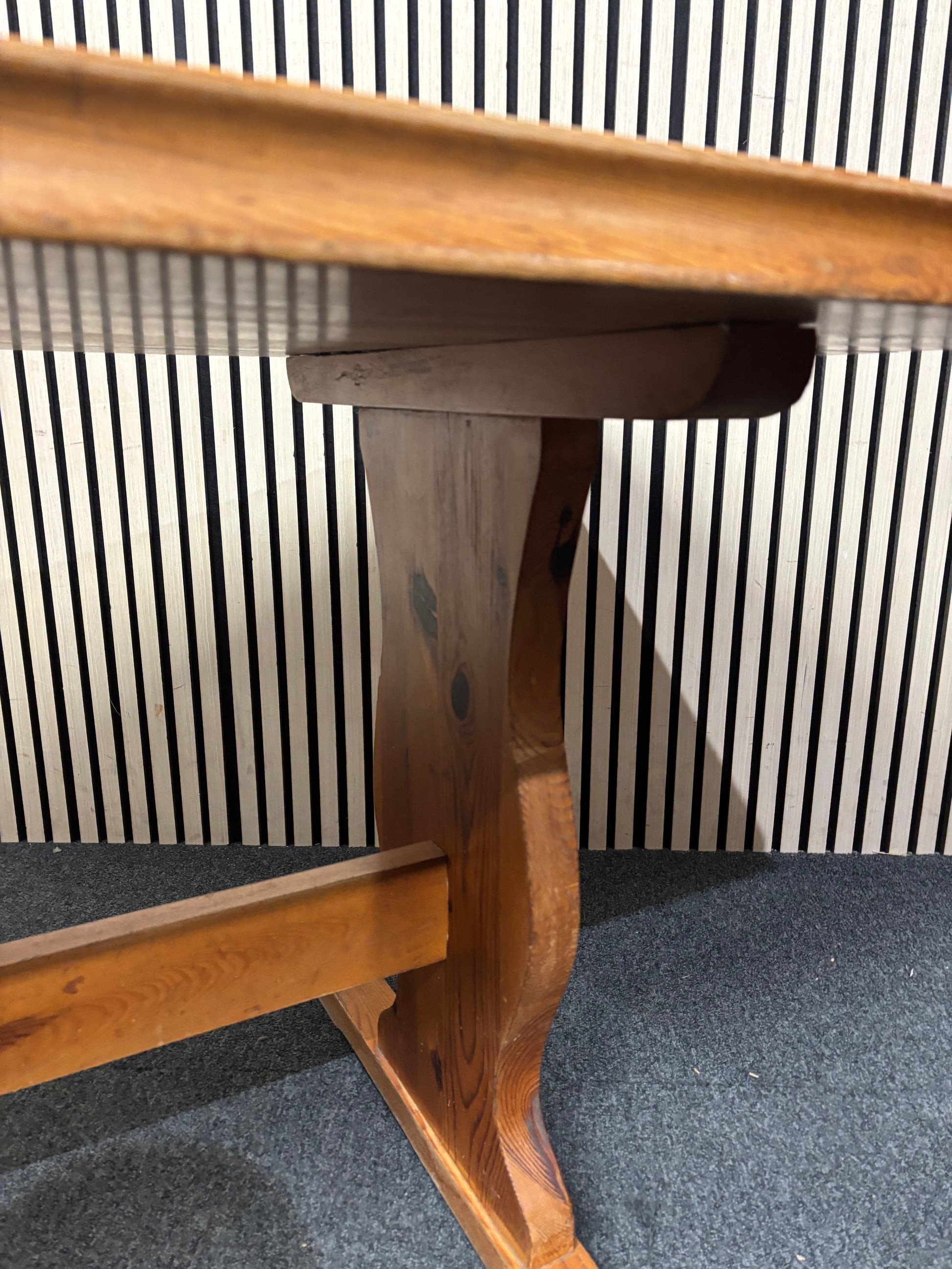 Natural solid pine large kitchen table (W 152 x D 76 cm) 3126