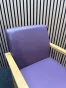 Switch Purple Meavy reception chair with leatherette seats 2 image