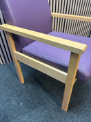 Switch Purple Meavy reception chair with leatherette seats 3 image