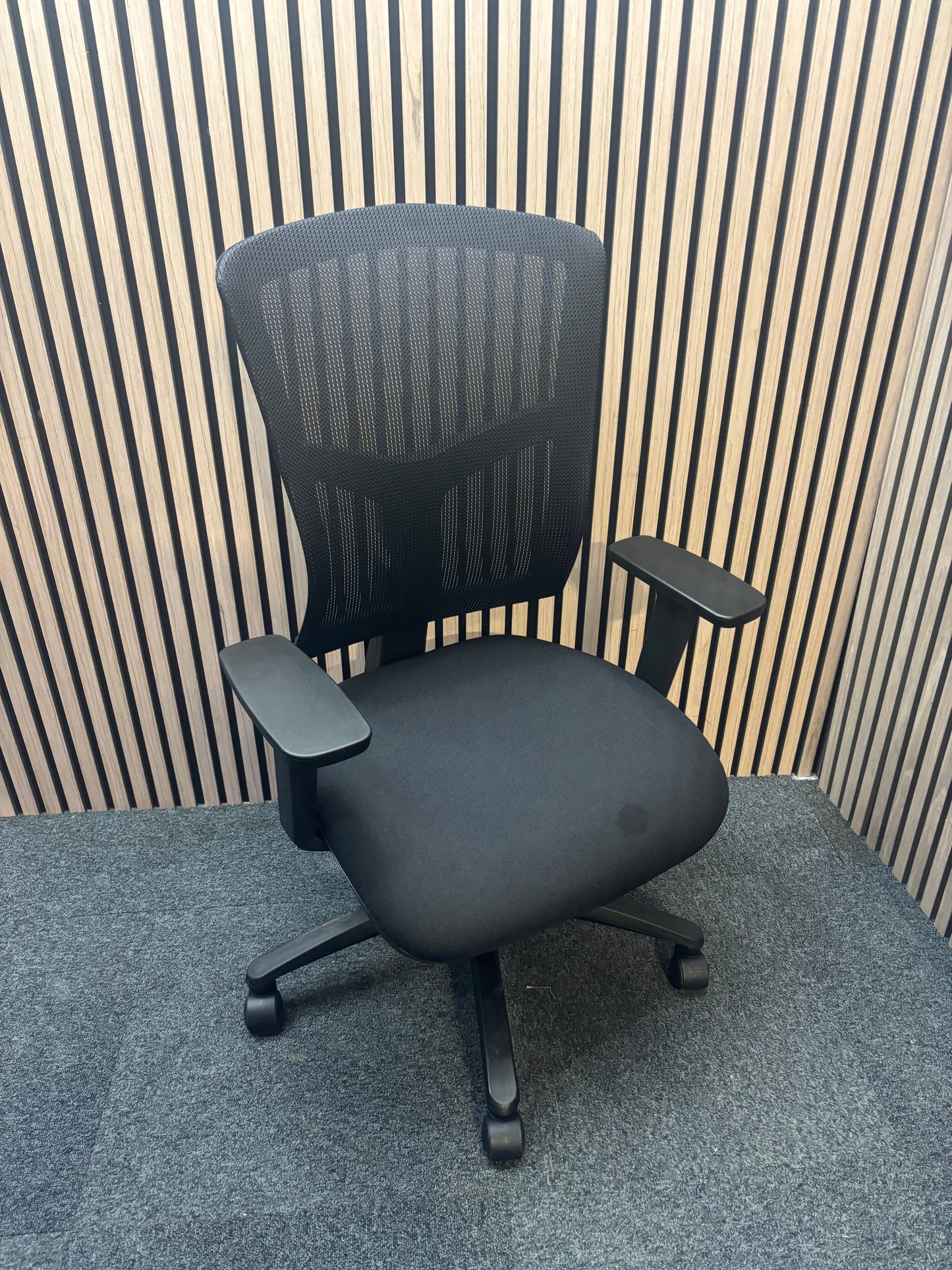 Altino black mesh back, black seat with height adjustable arms