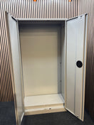Switch Tall Roneo 2 door grey  steel storage unit with internal shelves and key 92Wx46Dx183H 3 image
