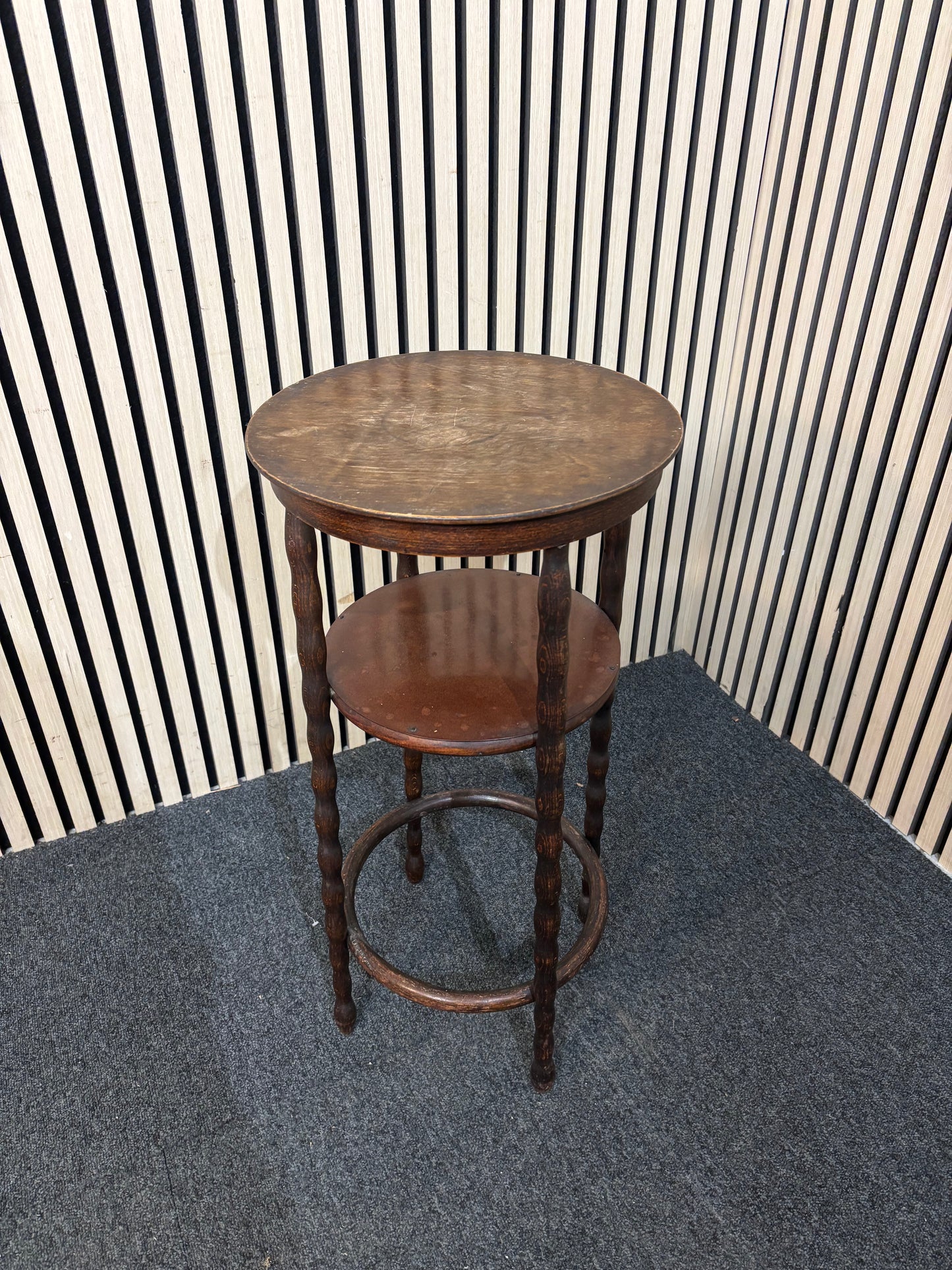 Mahogany tiered circular plant table 3126