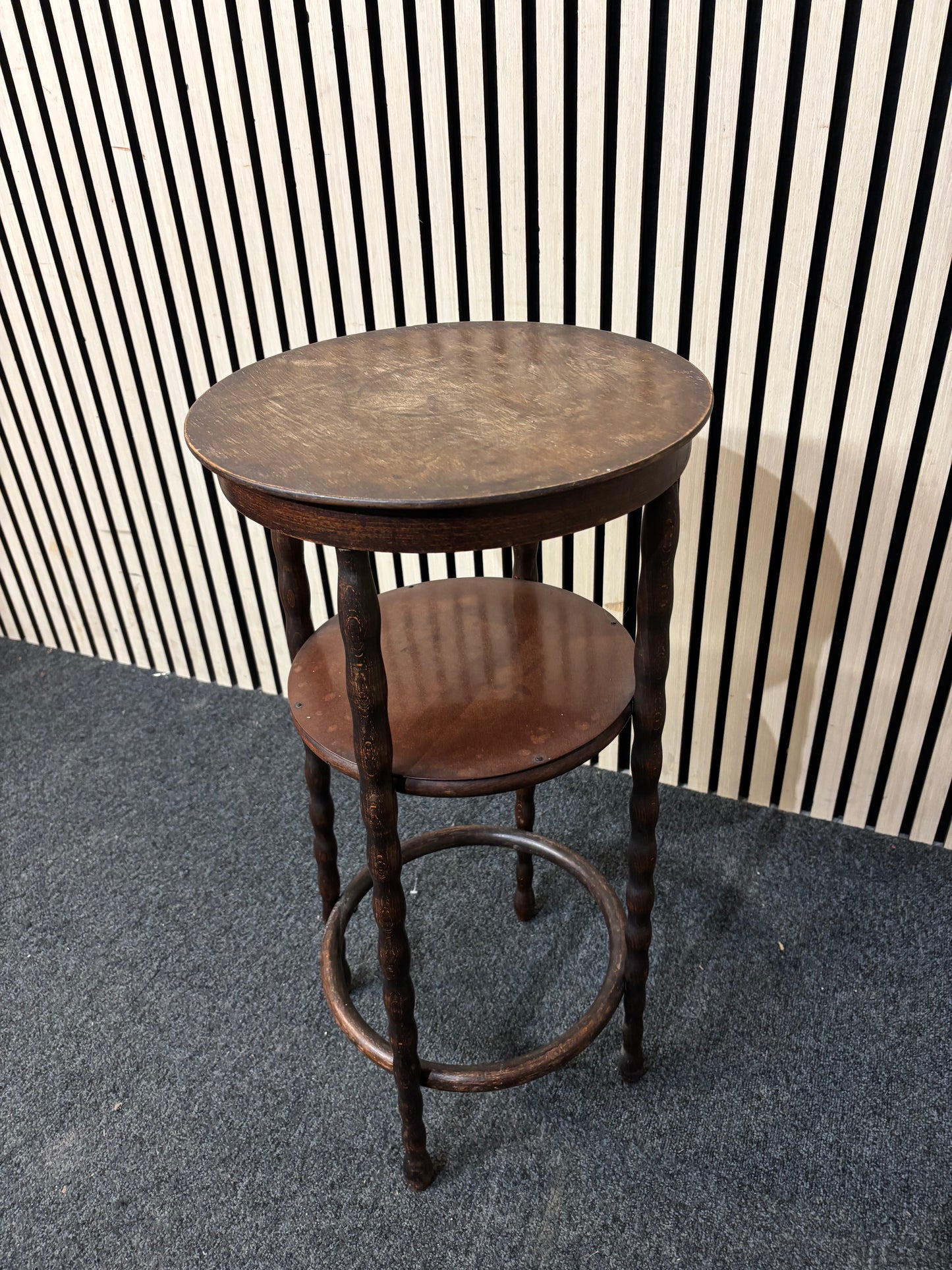 Mahogany tiered circular plant table 3126