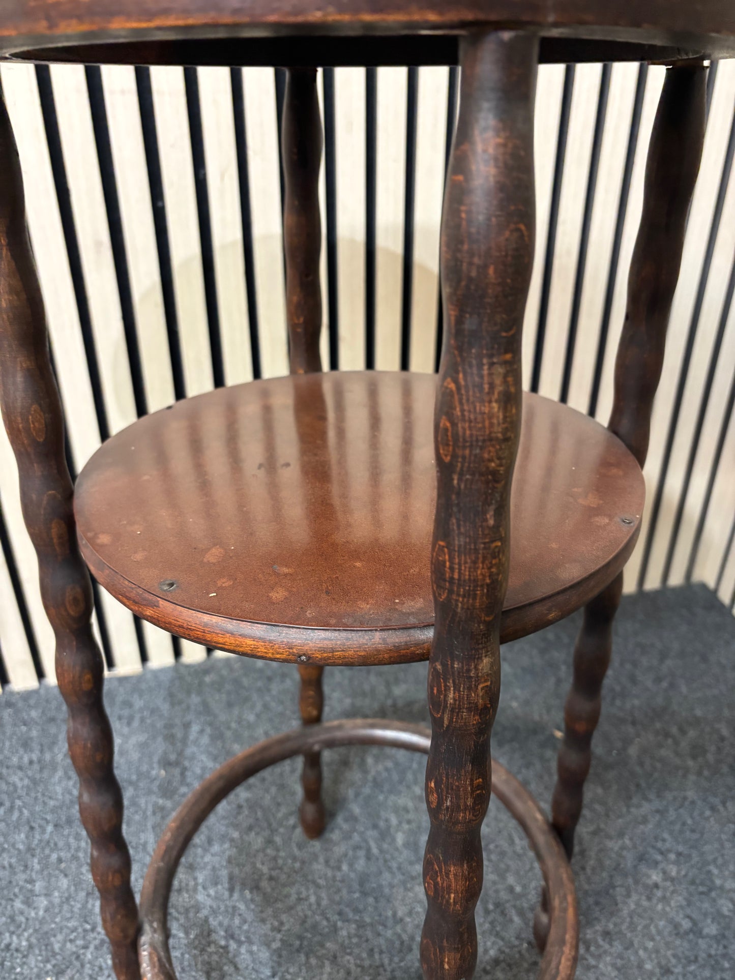 Mahogany tiered circular plant table 3126