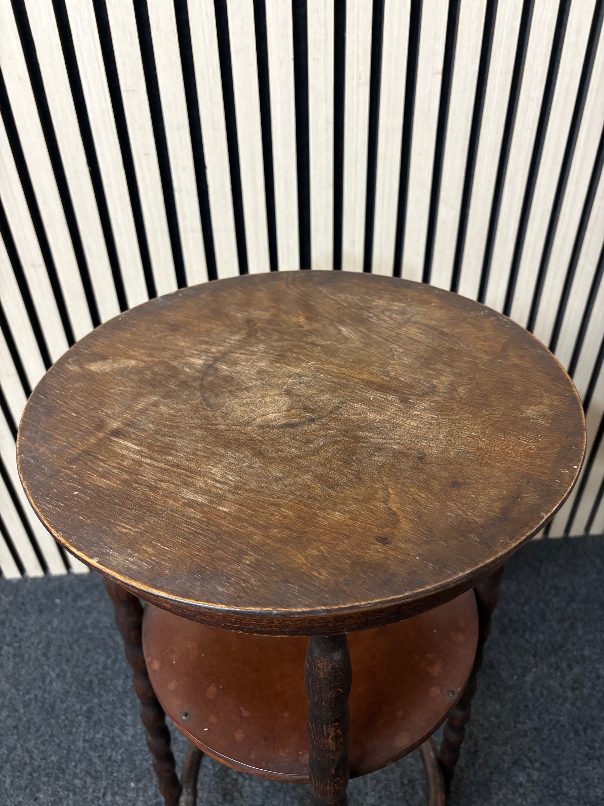 Mahogany tiered circular plant table 3126