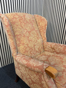 Switch High mixed fabric solid wood framed wing back armchair 3126 2 image