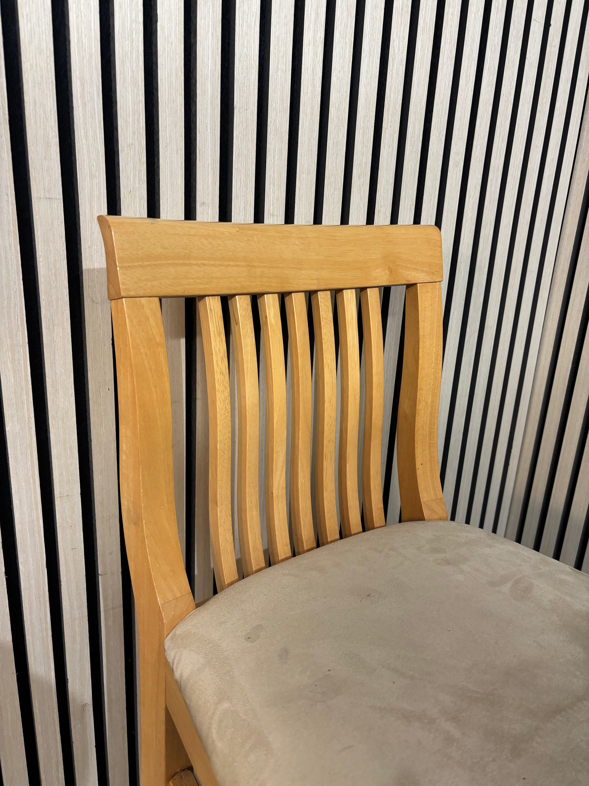 Solid wooden framed bar stool with back 3126