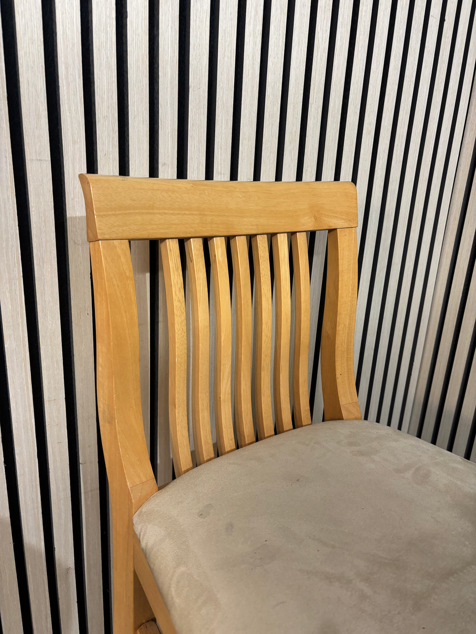 Solid wooden framed bar stool with back 3126