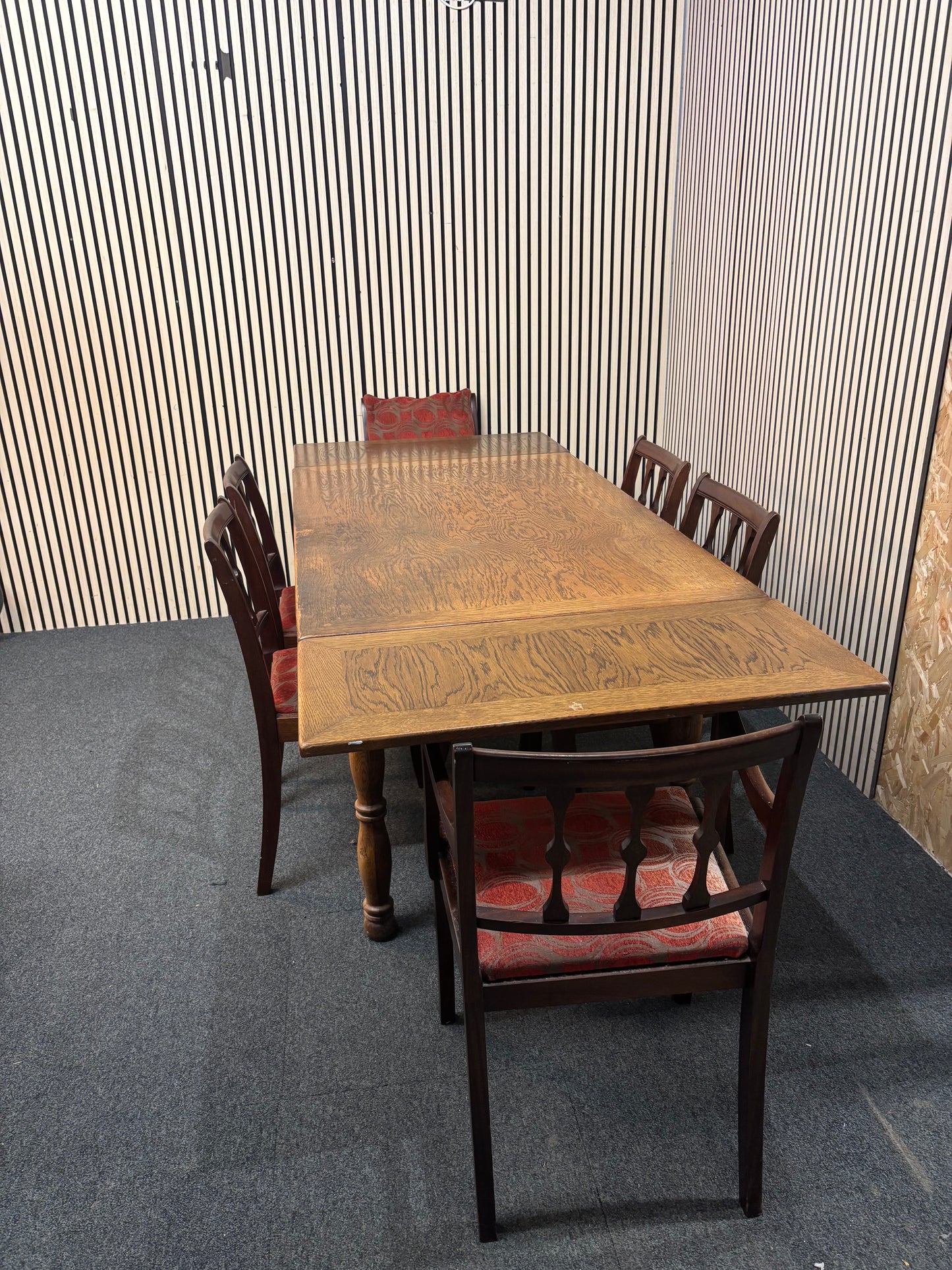 Large mahogany wooden extendable dining table(W 144, 224 extnd x D 90 cm) 3126