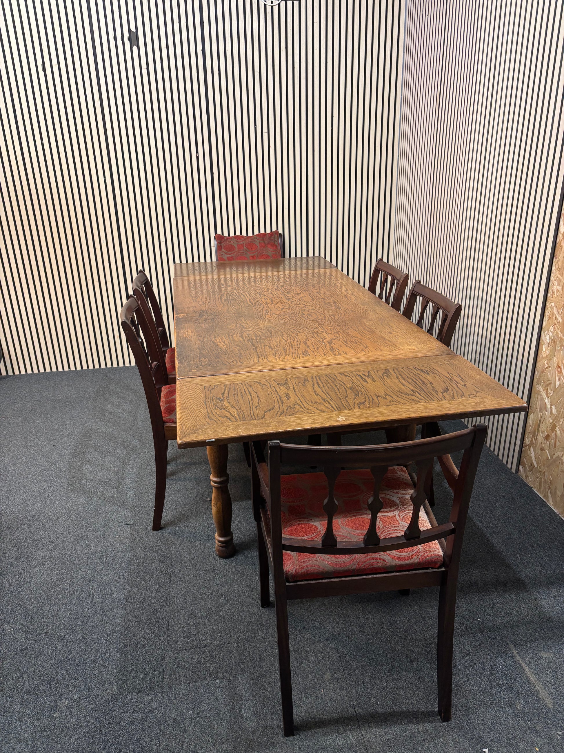 Large mahogany wooden extendable dining table(W 144, 224 extnd x D 90 cm) 3126