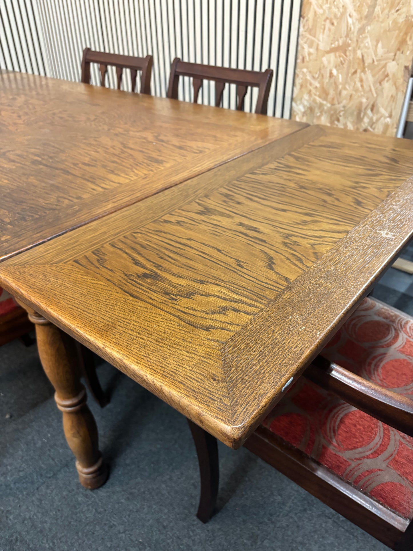 Large mahogany wooden extendable dining table(W 144, 224 extnd x D 90 cm) 3126