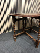 Switch English oak oval barley twist gate leg table (H 72 x W 45 ,135 extnd x D 90 cm) 3126 3 image
