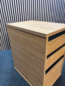 Switch Wooden 600 desk high pedestal (600mm deep) in oak 3 image