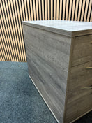 Switch Wooden 800 desk high pedestal  (800mm deep) - Grey Oak 3 image