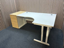 Switch Wooden 800 desk high pedestal (800mm deep) - Maple 2 image