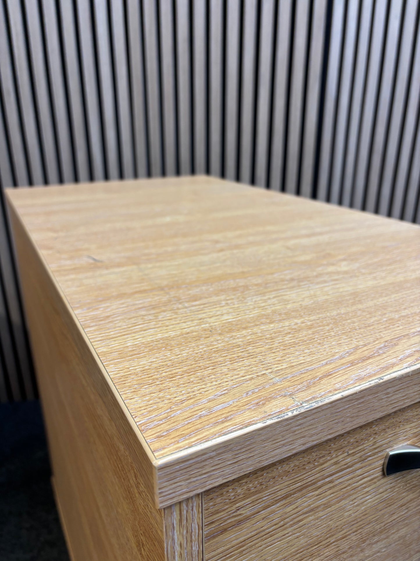 Wooden 800 desk high pedestal (800mm deep) - Oak